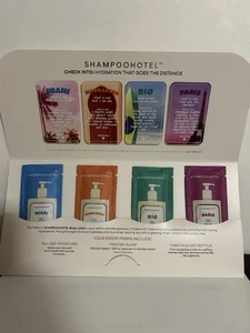 Shampoohotel 4Pcs (Miami, Marrakesh, Rio, Paris) Body Lotion Sample Packs 0.34oz - Picture 1 of 4