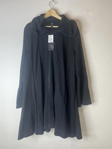Taking Shape Sz L New With Tags Black Ponte Roma Dynamic Ruffle Jacket - Picture 1 of 9