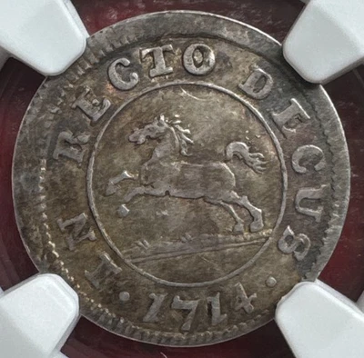 Germany, Bruns-Lune-Calen-Hann 1714-HCB 2 Mariengroschen. NGC XF45. RARE. KM# 83 - Image 1 of 4