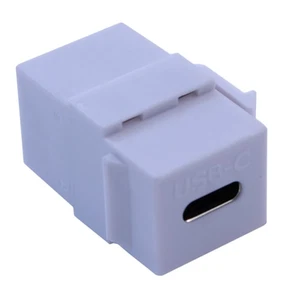 Keystone Jack Insert/Coupler USB 3 Type C to C  Female  Coupler Type  White - Picture 1 of 3