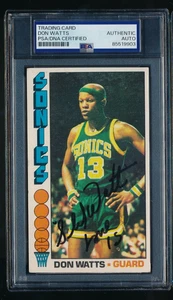 1976-77 Topps #105 Don Watts signed auto autograph PSA/DNA very crisp & rare - Picture 1 of 2