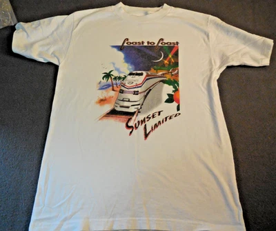 Camiseta DG4 De Colección Amtrak Sunset Limited Coast To Coast Mediana Años 90 Tren Motor Foto 1 de 4