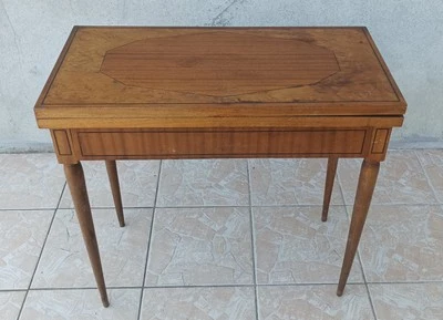 Table à jeu en noyer époque 19ème - Photo 1/4