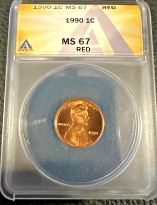 1990 1C Lincoln Memorial - MS67 Red - ANACS - Image 1 of 4