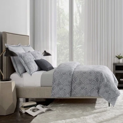 FlatIron Home Collection Novo King Sham em Aquarela Jacquard Cinza Crepúsculo - Imagem 1 de 3