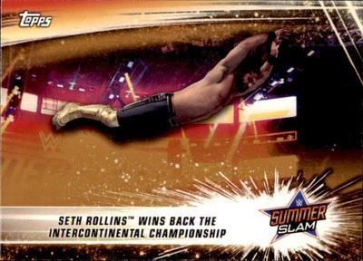 2019 Topps WWE #93 Seth Rollins Wins Back the Intercontinental Championship - Image 1 of 2