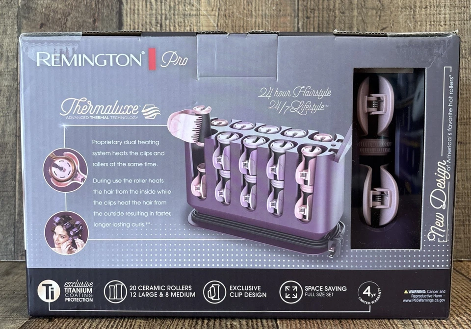 Remington H9100s T-studio Thermaluxe Ceramic Hair Setter - Pink