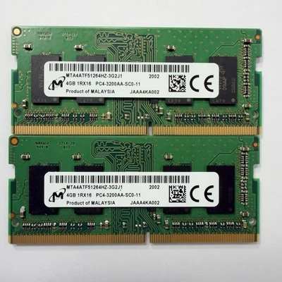 Micron 8GB (2 x 4GB) DDR4 PC4 3200MHz 260 Pin SODIMM Laptop RAM Módulo... Foto 1 de 2