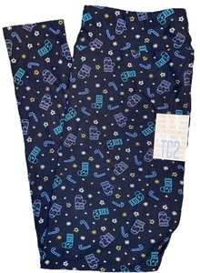 NEU LuLaRoe Tall & Curvy 2 (18+) dunkelblau Fäustlinge Strümpfe Weihnachten Leggings - Bild 1 von 8