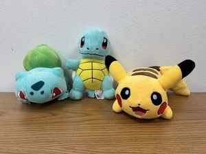 Pokemon SQUIRTLE Pikachu Bulbasaur 2017 TOMY 7" Plush Stuffed Animal Pokémon Lot - Picture 1 of 24