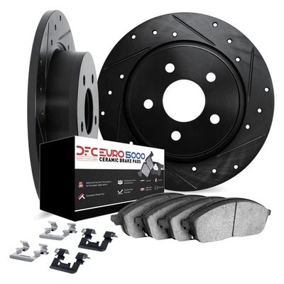 For Mercedes-Benz E430 98-00 DFC EURO-KIT 5000+ Drilled & Slotted Rear Brake Kit Foto 1 de 3