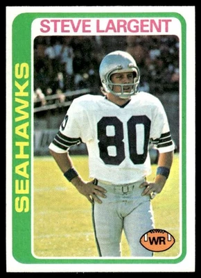 1978 Topps Football #443 Steve Largent Near Mint+ Hall of Fame Seattle Seahawks - Image 1 of 2