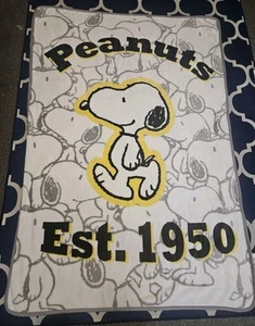 Genuine Peanuts & Snoopy Large Fleece Blanket 140 X 100 Cm Super Beautiful Soft - Foto 1 di 6
