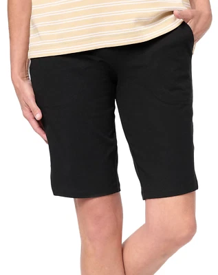 Wicked by Women with Control Regular Bermuda Shorts w/ Side Slits Black SP A6019 - Image 1 of 4