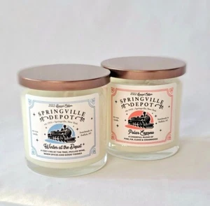 Train Station Inspired Handmade Soy Candles Polar Express & Winter at the Depot - Picture 1 of 9