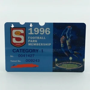 1996 Football Park Membership Card SANFL AFL Vintage - Foto 1 di 2