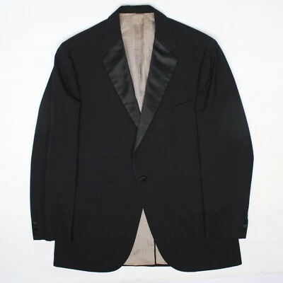 Abrigo de Esmoquin Southwick x Paul Stuart Para Hombres 42R Negro Lana Satén Chaqueta de Cena Foto 1 de 4