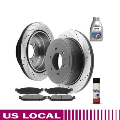 Rotores traseros y pastillas de freno para Ford F-150 2006 2007 2008 Lincoln Mark LT 6 TACOS Foto 1 de 4