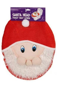 FATHER CHRISTMAS TOILET SEAT COVER SANTA CLAUS FUNNY NOVELTY XMAS DECORATION - Picture 1 of 1