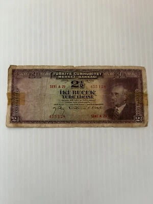 Turkey 2 1/2 Lira 1930 (1947) P140 Rare - Image 1 of 2