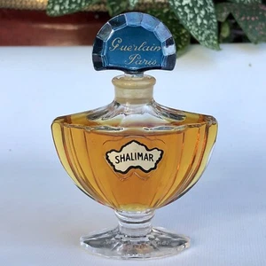 💝Vintage SHALIMAR GUERLAIN Pure Parfum Extrait 1/2oz Crystal Bat Bottle NOS - Picture 1 of 5