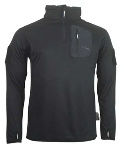 Advanced Mid-Layer Thermal Fleece 1/4 Zip Top MENS S-3XL ARMY UNDERSHIRT BLACK - Picture 1 of 4