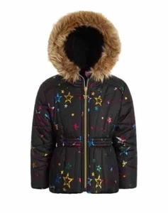 S ROTHSCHILD & CO R 1881 Toddler/Little Girl Star Foil-Print Quilted Puffer Coat - Picture 1 of 7