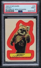 1983 Star Wars: Return of the Jedi Stickers Wicket W Warrick #40 PSA 9 MINT 12p5