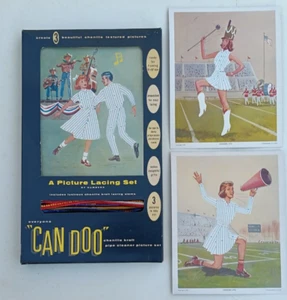 Chenille A Picture Lacing Set by Numbers, Can Doo Cheerleader Country Dance 1957 - Picture 1 of 6