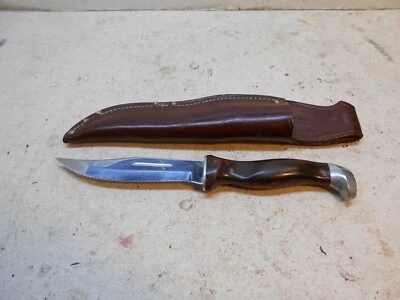 Cuchillo de caza dentado Cutco 1769 años 50 + funda de cuero Foto 1 de 4