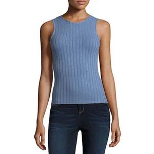 Arizona Women's Juniors Knit Tank Top Coronet Blue MEDIUM NEW - Picture 1 of 1