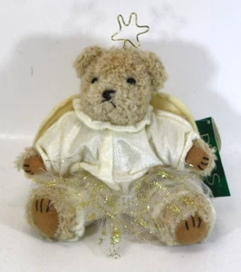 RBOT Angel PLUSH TEDDY BEAR Russ Berrie glitter & gold plush vintage - Picture 1 of 5