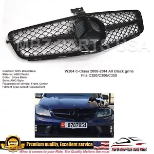 C250 C300 C350 All Black Grille C63 Star 2008 2009 2010 2012 2013 2014 Logo - Bild 1 von 6