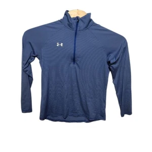 Under Armour Men's UA Team Blue Stripe 1/4 Zip Pullover Shirt Size M - Picture 1 of 6