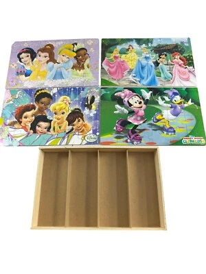 Disney Princesa 4 Rompecabezas Blancanieves Bella Tiana Ariel Jazmín Cenicienta Minnie Foto 1 de 4