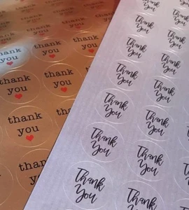 METALLIC GOLD SILBER DANKE AUFKLEBER ETIKETTEN SIEGEL 25MM 30MM 37MM 45MM 50MM 63 - Bild 1 von 3