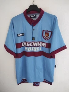 WEST HAM UNITED 1995-1997 away camiseta shirt trikot maillot maglia L - Imagen 1 de 6