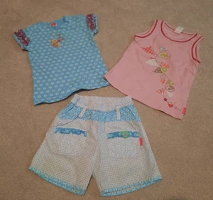 Cake Walk Girls Bundle Shorts & 2 tops Summer Age 2 vgc - Picture 1 of 5