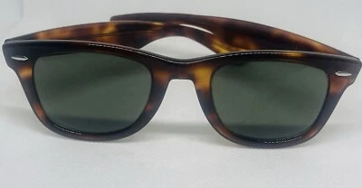 复古 B&L Ray Ban USA Wayfarer 5024 50 毫米模拟/玳瑁镜框太阳镜 — 第 1/4 张图片