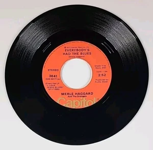 1973 Merle Haggard And The Strangers 45 Vinyl Everybody's Had The Blues, 3641 - Picture 1 of 4