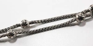 COLLAR CADENA TRIGO 7 ESTACIONES BOLA PUNTOS PLATA ESTERLINA 925 JOHN HARDY, 24 PULGADAS - Imagen 1 de 6