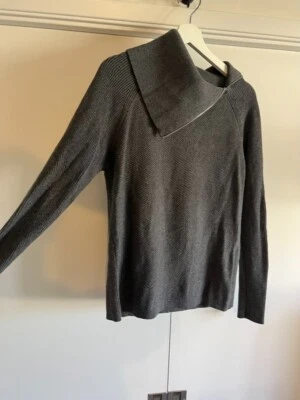 White House Black Market Grey Zippered Turtleneck, Longsleeve Women's Large - Image 1 of 4