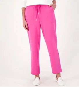 Denim & Co. Active French Terry Petite Pull-On Ankle Pants Blossom PXS A596382 - Picture 1 of 4