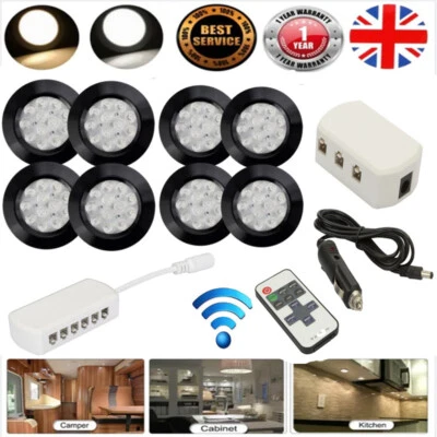12V Recessed LED Spot Ceiling Lights Camper Van Caravan Motorhome Boat Downlight - Image 1 of 4