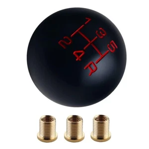 Black 5 Speed Car MT Manual Round Ball Gear Shift Knob Shifter Lever Universal - Picture 1 of 8