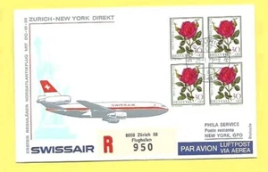 (004) BUSTA PRIMO GIORNO AVIAZIONE CIVILE COMPAGNIA SWISSAIR 1972 - Foto 1 di 2