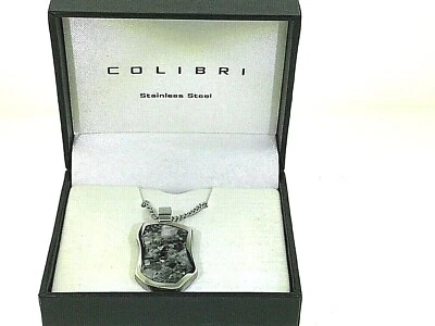 COLIBRI STAINLESS STEEL & Mother of Pearl PENDANT NEW  W/CHAIN REDUCED - Image 1 of 3