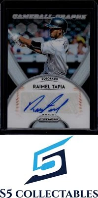2019 Panini Prizm #GB-RT Raimel Tapia Game Ball Graphs Autograph 1989 - Image 1 of 2