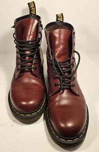 Doc Martens 8-Loch Schnürstiefel Kampfstiefel Ochsenblutrot Air Wair Herren Größe 10 gebraucht, in einwandfreiem Zustand - Bild 1 von 10
