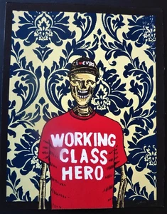 HÉROE DE CLASE TRABAJADORA / Serigrafía cubana firmada por Star CUBA Artista Julio César Peña - Imagen 1 de 6